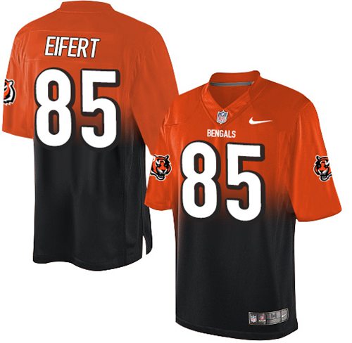 Nike Bengals #85 Tyler Eifert Orange/Black Men's Stitched NFL Elite Fadeaway Fashion Jersey - Click Image to Close